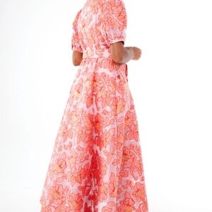 Abbey Glass Charlotte Gown Size Small Color is Rose Blossom Organza